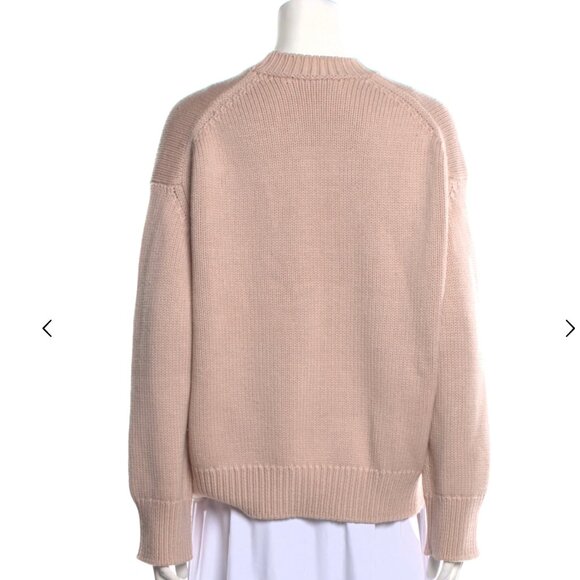 Mansur Gavriel - Merino Wool Crew Neck Sweater (Light Pink) - Picture 3 of 6